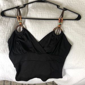 Black spaghetti strap tank